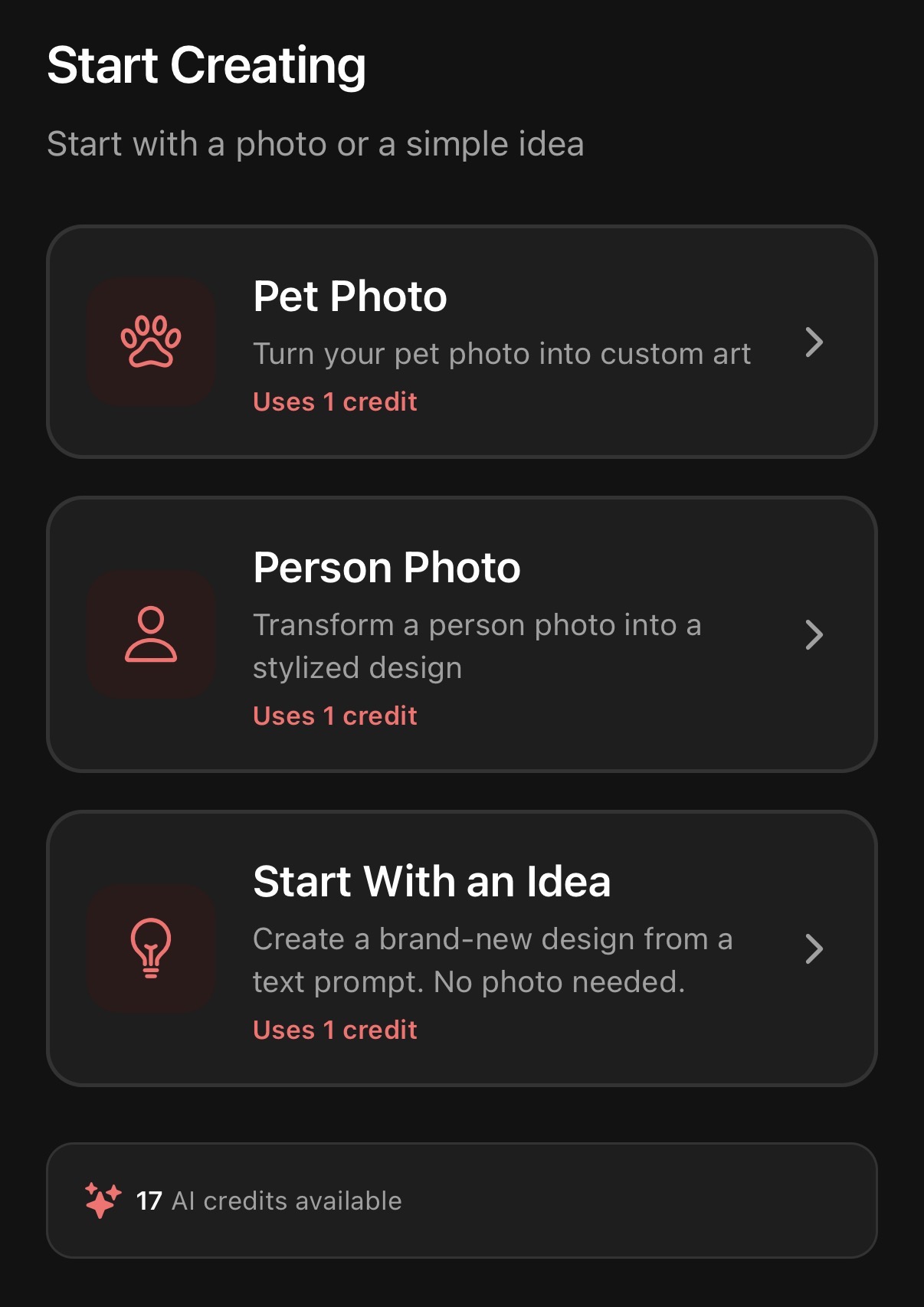 Pick what to make