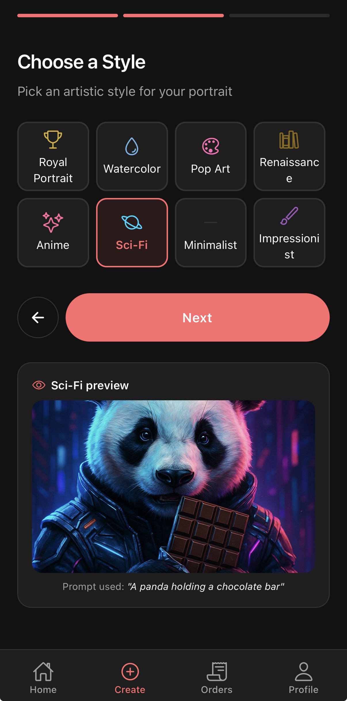 Select an art style