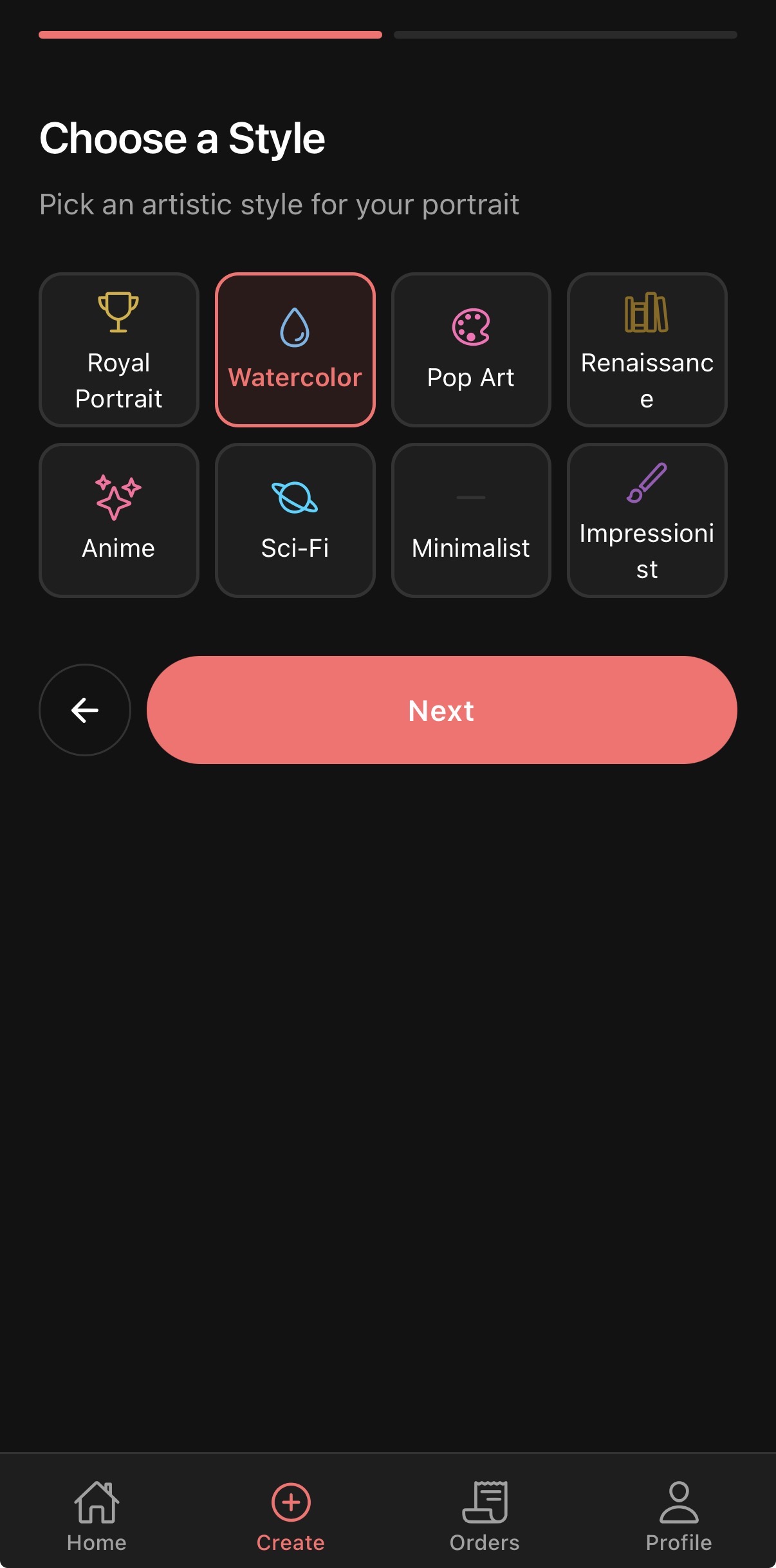 Select an art style